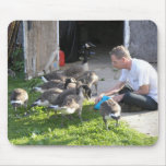Jack Feeding the Geese Mousepad