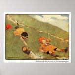 Jack & Jill Fell Down The Hill Nursery Rhyme Print