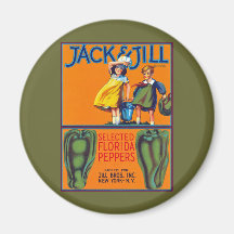 Jack & Jill Florida Peppers Refrigerator Magnets