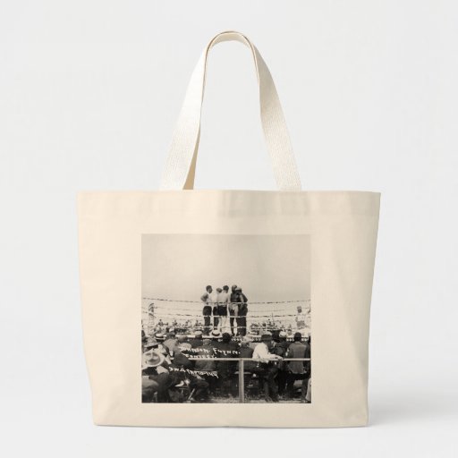 Jack Johnson vs. Fireman Jim Flynn Boxing: 1912 Tote Bag