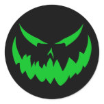 Jack-O'-Lantern Face II, Green stickers