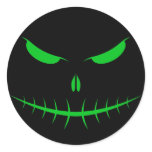 Jack-O'-Lantern Face III, Green stickers