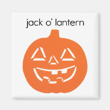 Jack O' Lantern Refrigerator Magnet