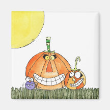 Jack o' Lanterns Fridge Magnets