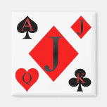 Jack Of Diamonds Playing Cards Refrigerator Magnets