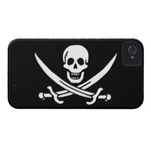 Jack Rackham; Jolly Roger Flag; Pirate Case-Mate iPhone 4 Case