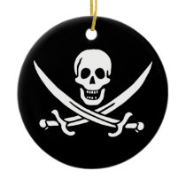 Jack Rackham Pirate Flag Christmas Tree Ornaments