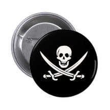 Jack Rackham Pirate Pinback Buttons