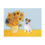 Jack Russell 11 - Sunflowers postcards