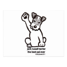 Jack Russell Best Pal Post Card