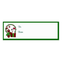 Jack Russell Christmas Wishes Gift Tags Business Card