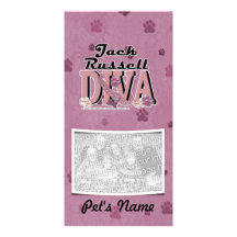Jack Russell DIVA Customized Photo Card