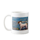 Jack Russell Terrier Dog Art - Jack at the Beach mugs