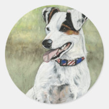 Jack Russell Terrier Dog Art Stickers