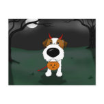 Jack Russell Terrier Halloween Postcard