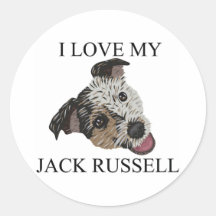 JACK RUSSELL TERRIER Love! Round Stickers