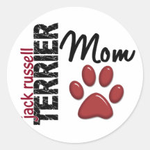 Jack Russell Terrier Mum 2 Round Stickers