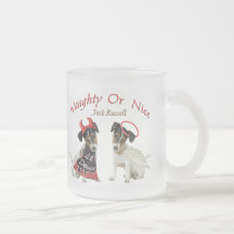 Jack Russell Terrier Naughty Or Nice Coffee Mug