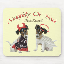 Jack Russell Terrier Naughty Or Nice Mouse Pads