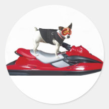 Jack Russell Terrier on Jetski stickers