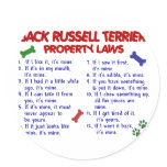 JACK RUSSELL TERRIER Property Laws 2 stickers