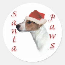 Jack Russell Terrier Santa Paws Stickers