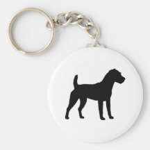 Jack Russell Terrier Silhouette Keychains