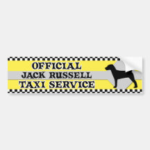Jack Russell Terrier Taxi Service Bumper Sticker