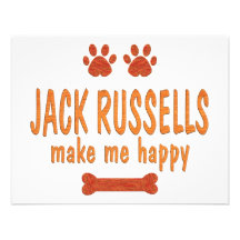 Jack Russells Make Me Happy Custom Invitation