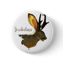 Jackalope Pinback Buttons