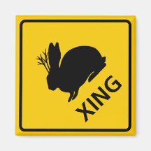 Jackalope Crossing Highway Sign Fridge Magnets