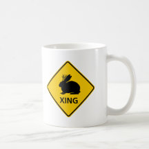 Jackalope Crossing Highway Sign Mugs