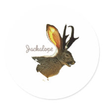 Jackalope Round Sticker