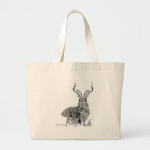 Jackalope Tote Bags