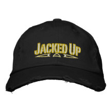 Jacked Up Distressed Chino Twill Cap Embroidered Baseball Caps