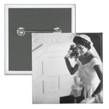 Jackie Kennedy, 1953 Pinback Button