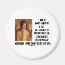 Jackie Kennedy Portrait Comparatively Sane Quote Fridge Magnets
