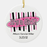 Jackpot It's A Girl Keepsake Ornament