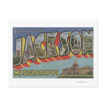Jackson, Mississippi - Large Letter Scenes Postcard
