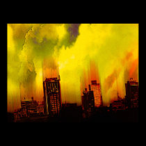 Jackson, MS as seen from the otherworld  (slanted) posters