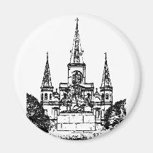 Jackson Square, New Orleans, LA Fridge Magnets