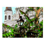 Jackson Square New Orleans Lamp Post Post Card