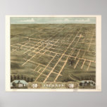 Jackson Tennessee 1870 Antique Panoramic Map Posters