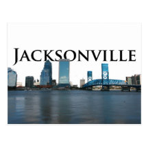 Jacksonville Skyline with Jacksonville in the Sky Postcard