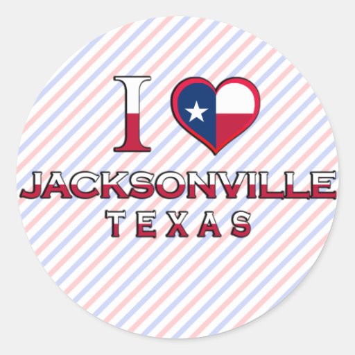 Jacksonville, Texas Round Stickers