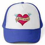 Jacob - Custom Heart Tattoo T-shirts & Gifts hats