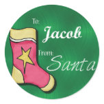 Jacob Personalized Christmas Label62 Round Stickers