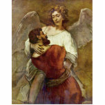 Jacob Wrestling With The Angel By Rembrandt photo sculptures