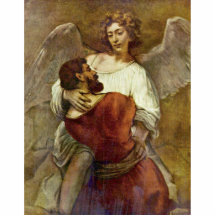 Jacob Wrestling With The Angel By Rembrandt Photo Cutout