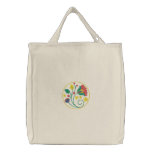 Jacobean Christmas Circle embroidered bags